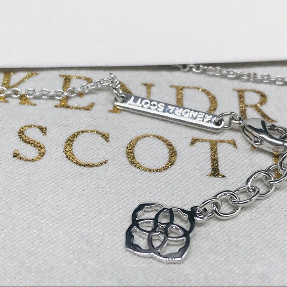 KendraScott Elisa WhiteDrusy silver tone necklace - Picture 5 of 5